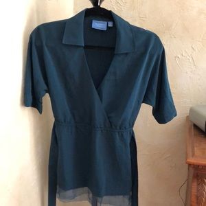 Teal blouse